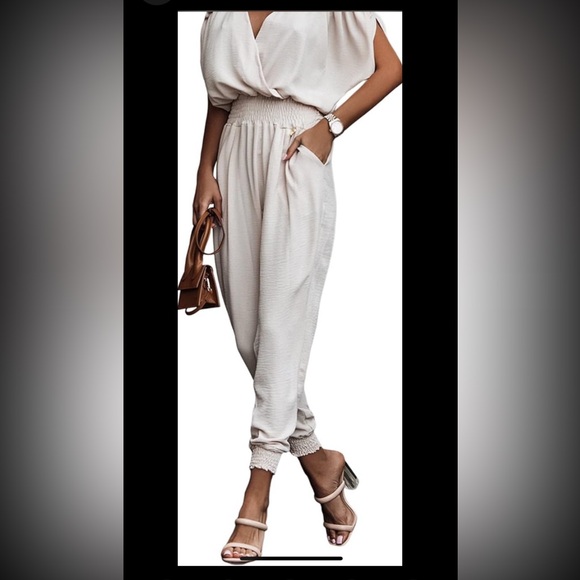 Sexy Elegant Jumpsuit 4 Womens Dressy 1Pc Romper Cold Shoulder Slit Sleek Suit - Picture 5 of 16